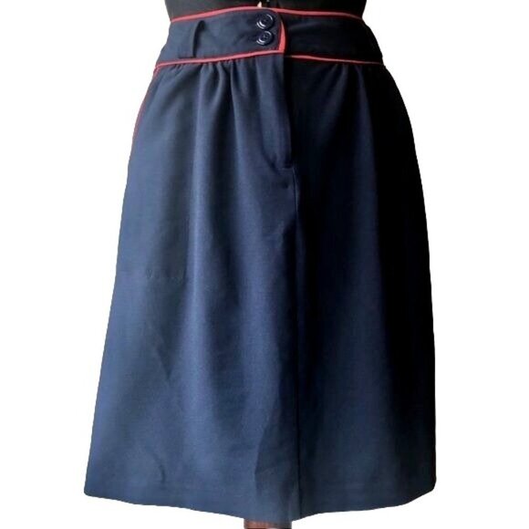Tommy Hilfiger Classic Nautical Blue/Orange Skirt Sz8
